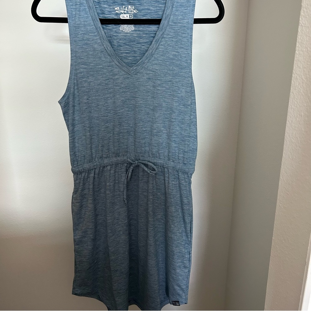 Salt Life Blue SLX Dress w/Waist String  Size Small